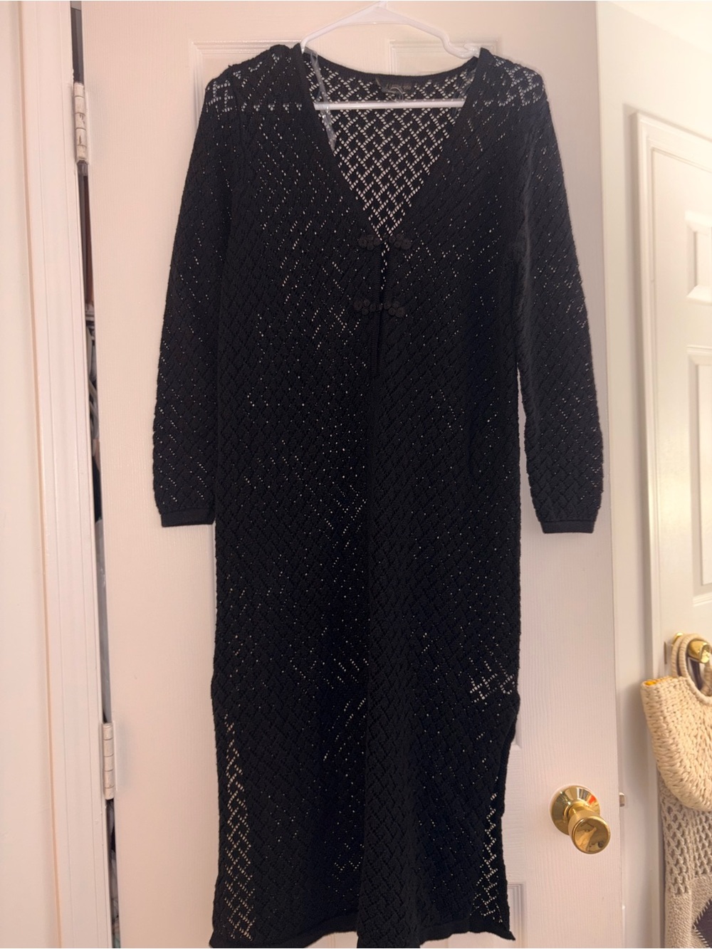 House of Harlow 1960 Black Crochet Swim Coverup - Picture 5 of 6